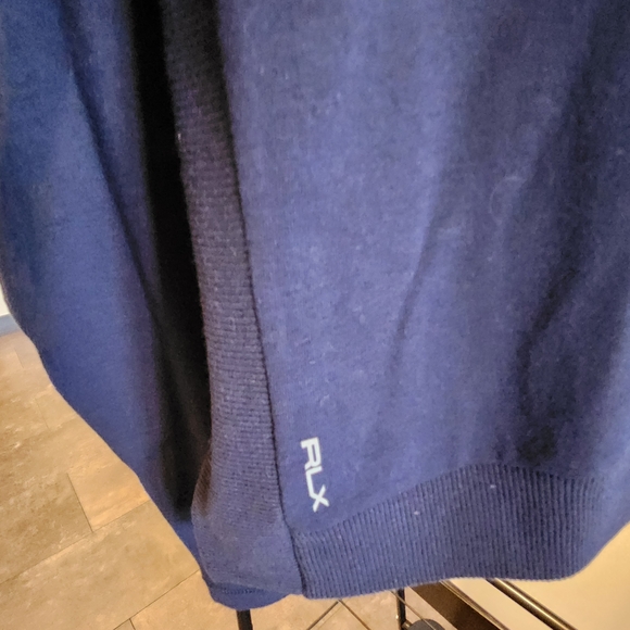 RLX Ralph Lauren V-Neck Sweater – Blue Relaxed Fit NWT - Picture 7 of 12